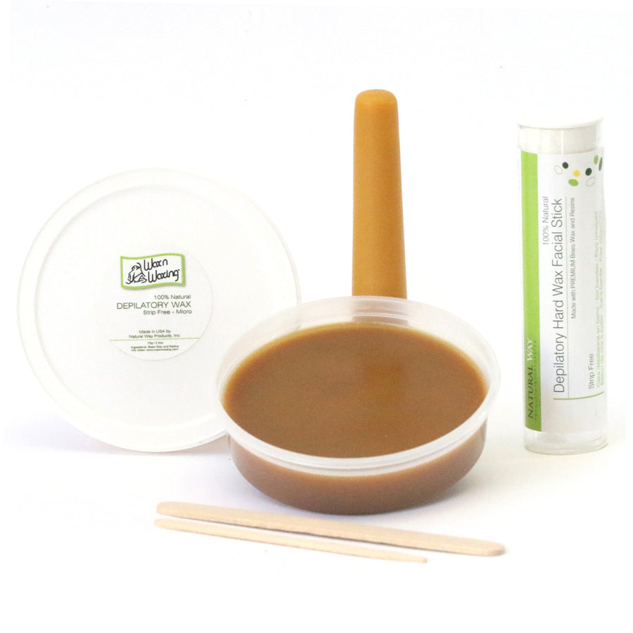 Travel Kit - Wax n Waxing: Original Formula Microwaveable - 2.5oz and Facial Stick on the GO!