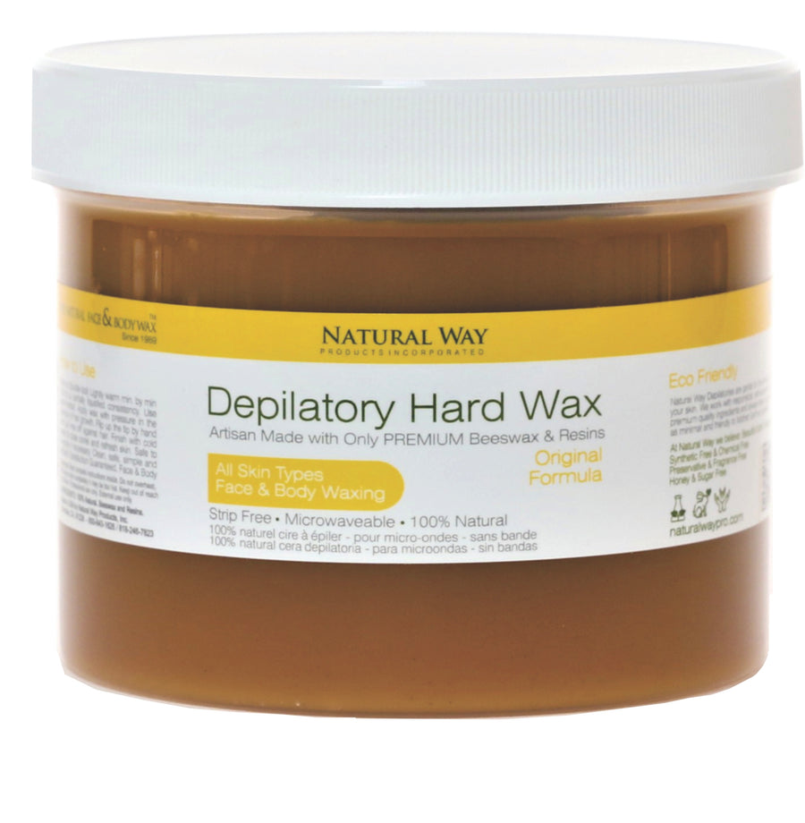 Natural Way Hard Wax: Face & Body Waxing | Original Formula Microwaveable - 24oz