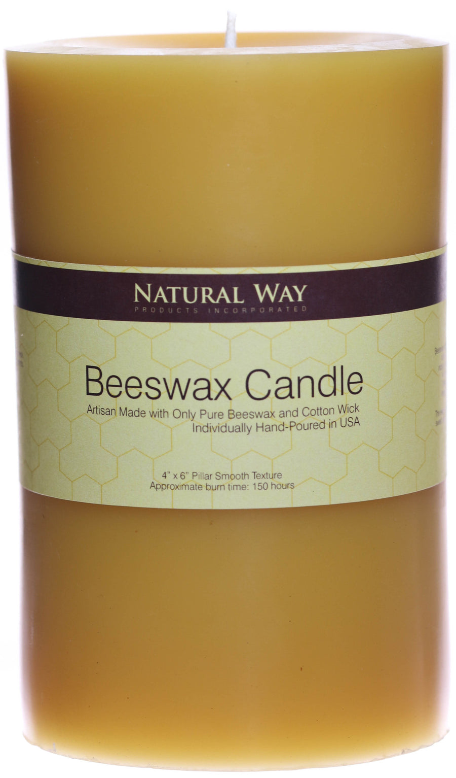 Beeswax Candle 4x6''