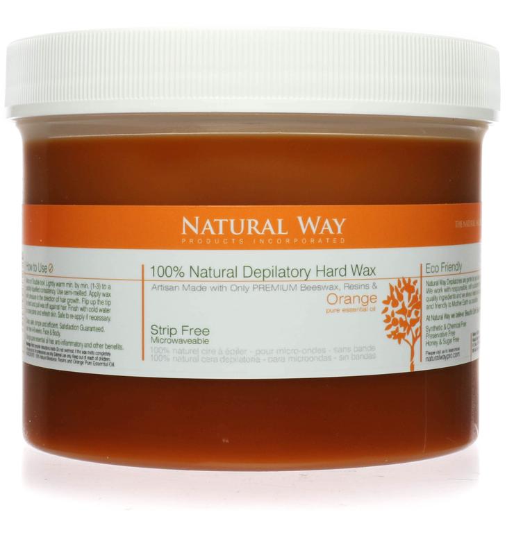 Natural Way Hard Wax: Face & Body Waxing | Orange Formula Microwaveable